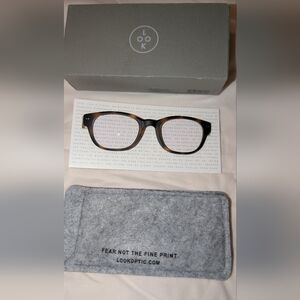 LOOK Optics BOND Eyeglasses LK20B+0.0 Blue Light Readers 50-20-145 Tortoise NIB